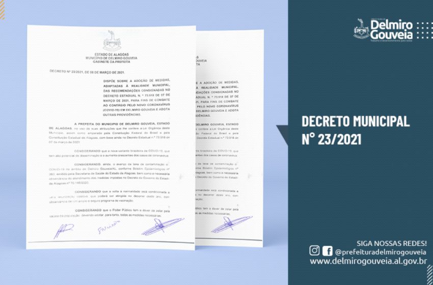  Decreto Municipal n° 23/2021