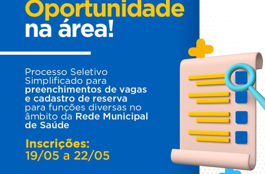  Oportunidade na área: PSS da Saúde